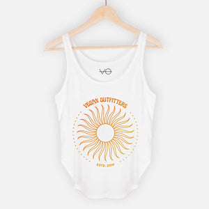 Vintage Sun Women's Festival Tank-Vegan Apparel, Vegan Clothing, Vegan Tank Top, NL5033-Vegan Outfitters-X-Small-White-Vegan Outfitters