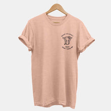 Load image into Gallery viewer, What is Love? Baby Don&#39;t Herd Me Corner - Ethical Vegan T-Shirt (Unisex)-Vegan Apparel, Vegan Clothing, Vegan T Shirt, BC3001-Vegan Outfitters-X-Small-Peach-Vegan Outfitters