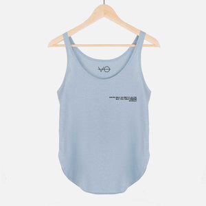 You're Only As Pretty As The Way You Treat Animals Women's Festival Tank-Vegan Apparel, Vegan Clothing, Vegan Tank Top, NL5033-Vegan Outfitters-X-Small-Cloudy Blue-Vegan Outfitters