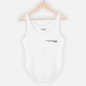 You're Only As Pretty As The Way You Treat Animals Women's Festival Tank-Vegan Apparel, Vegan Clothing, Vegan Tank Top, NL5033-Vegan Outfitters-X-Small-White-Vegan Outfitters